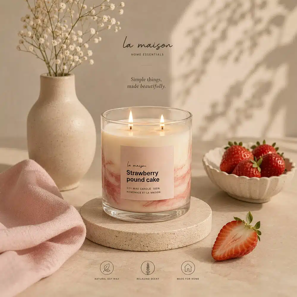 Strawberry Pound Cake Candle